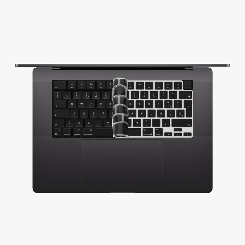 Silicone Keyboard Protector QWERTY (Spain) compatible with Apple Macbook Pro 16.2 2024 M4 A3403 / A3186
