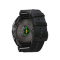 kwmobile Ersatzarmband kompatibel mit Garmin 22mm Fenix 8 47mm / Tactix 8 47mm / Instinct 45mm / Epix Armband - Nylonarmband mit Quick-Fit Verschluss - Schwarz Schwarz  [dsg01]