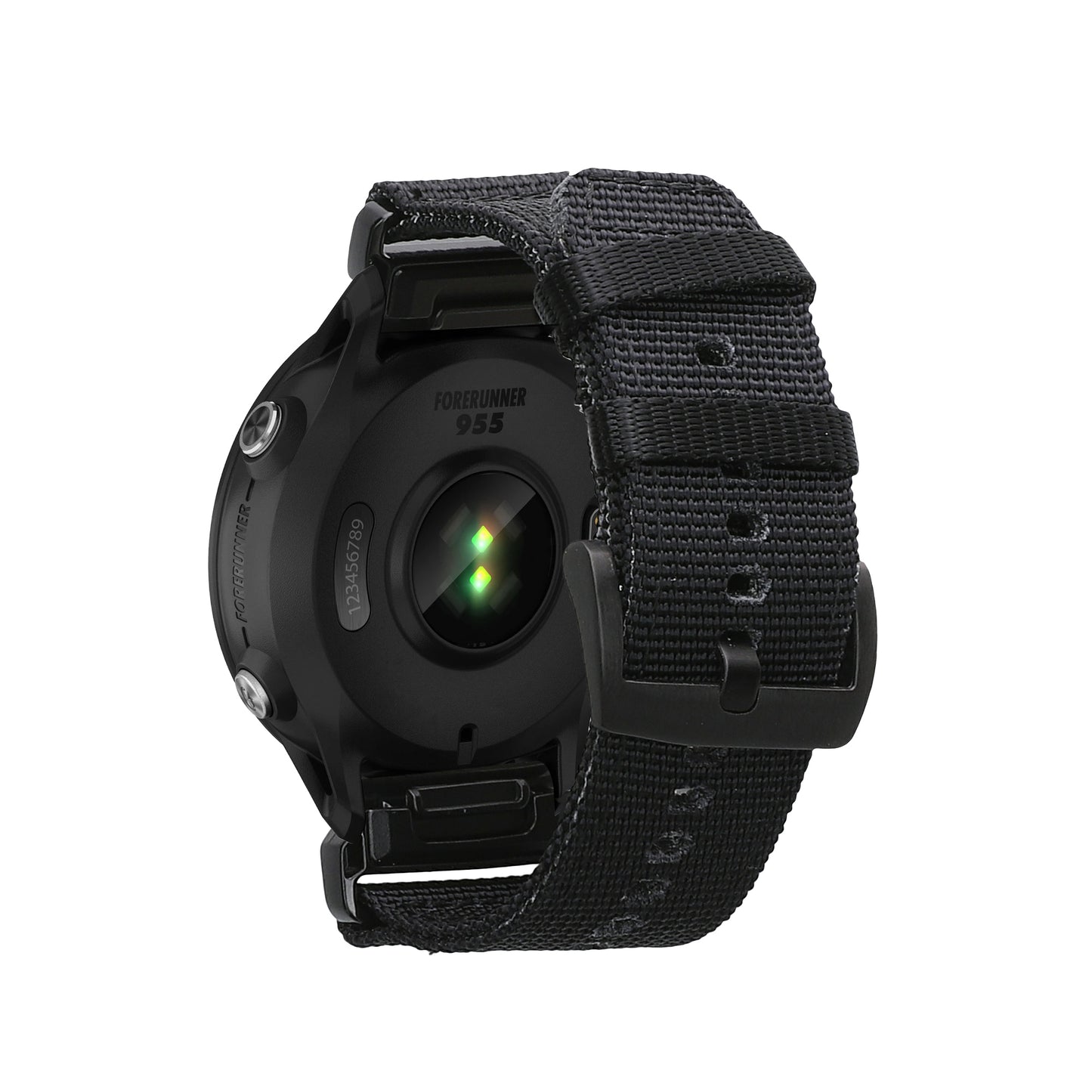kwmobile Ersatzarmband kompatibel mit Garmin Forerunner 955 / 965 / 945 / 935 / MARQ / COROS VERTIX Armband - Nylonarmband mit Quick-Fit Verschluss - Schwarz Schwarz  [dsg01]