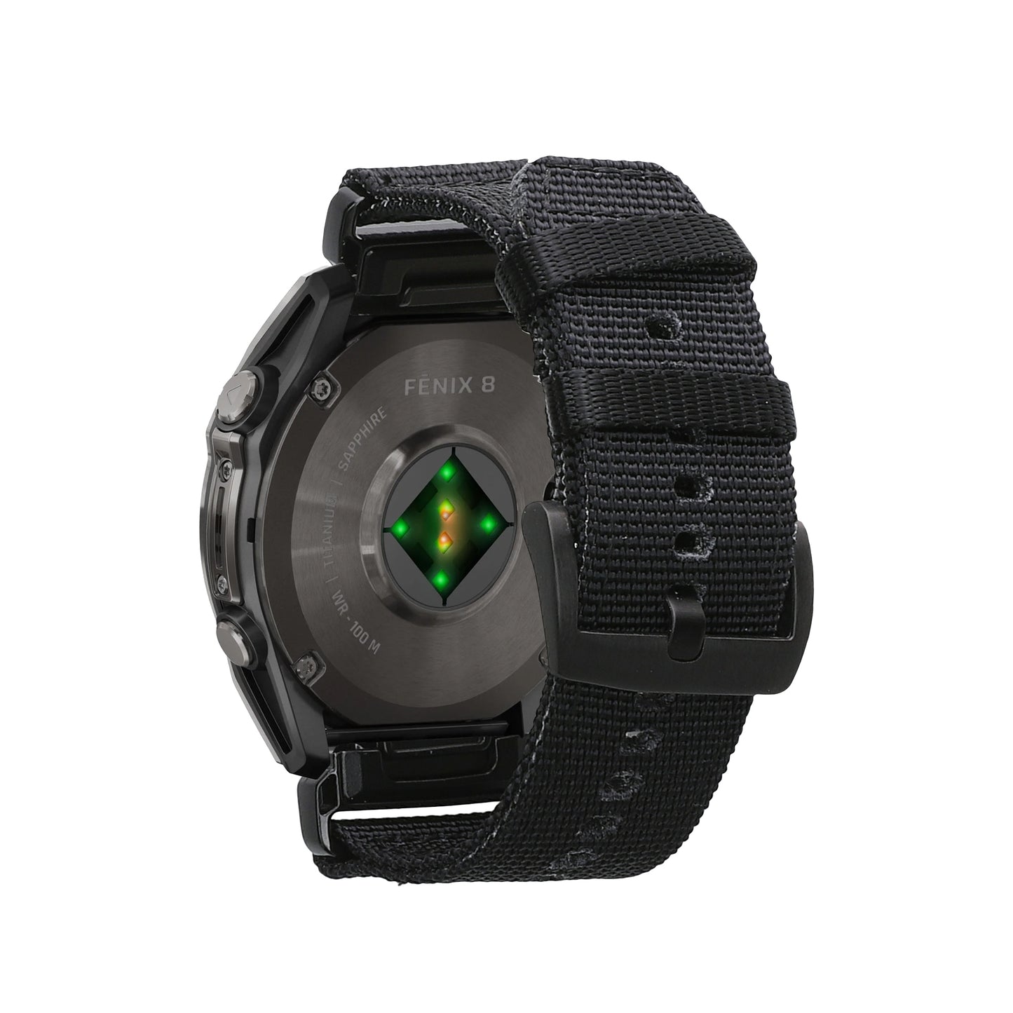 kwmobile Ersatzarmband kompatibel mit Garmin 26mm Fenix 8 51mm / Instinct 50mm / Fenix 7X / Fenix 6X Armband - Nylonarmband mit Quick-Fit Verschluss - Schwarz Schwarz  [dsg01]