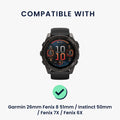 kwmobile Replacement Wristband compatible with Garmin 26mm Fenix 8 51mm / Instinct 50mm / Fenix 7X / Fenix 6X Band