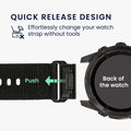 kwmobile Replacement Strap Compatible with Garmin 20mm Fenix 8 43mm / Fenix 7S / Fenix 6S / Epix Pro 42mm Strap