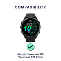 kwmobile Watch Strap for Garmin Forerunner 970 / Forerunner 570 47mm / Venu 3 Strap Fitness Tracker Band Set Replacement Strap Smartwatch