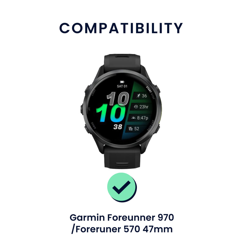 kwmobile Watch Strap for Garmin Forerunner 970 / Forerunner 570 47mm / Venu 3 Strap Fitness Tracker Band Set Replacement Strap Smartwatch