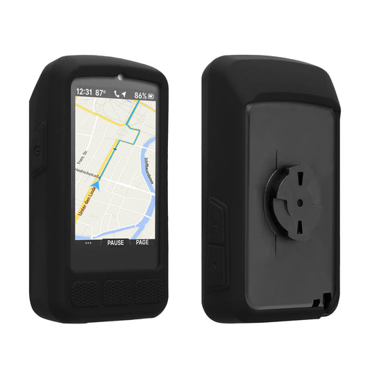 kwmobile Hülle kompatibel mit Wahoo Elemnt Roam V3 - Silikon GPS Fahrrad Case Schutzhülle Schwarz  