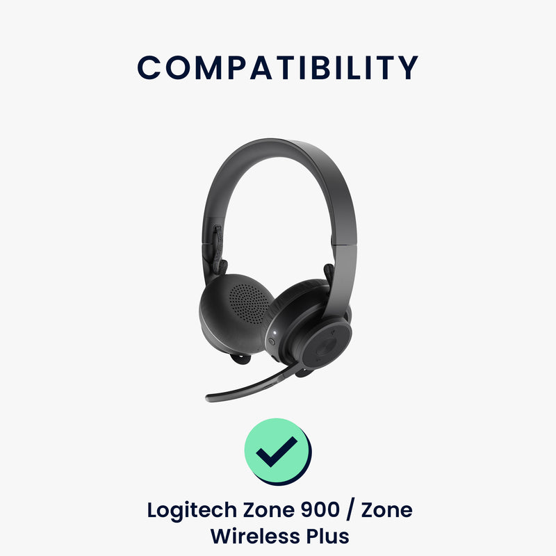 kwmobile Ear Pads for Logitech Zone 900 / Zone Wireless Plus - Replacement Earpads - Headphone Spare Parts - Headphone Replacement Pads for Over-Ear Headphones