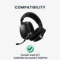 kwmobile Ear Pads for Corsair Void v2 / Void Elite Surround / Void Pro - Replacement Ear Cushions - Headphone Spare Parts - Headphone Replacement Pads for Over Ear Headphones