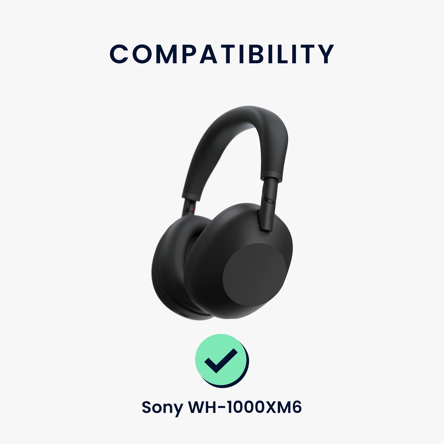 kwmobile Ear Pads for Sony WH-1000XM6 Earpads Replacement Headphone Spare Parts Over Ear Headphones