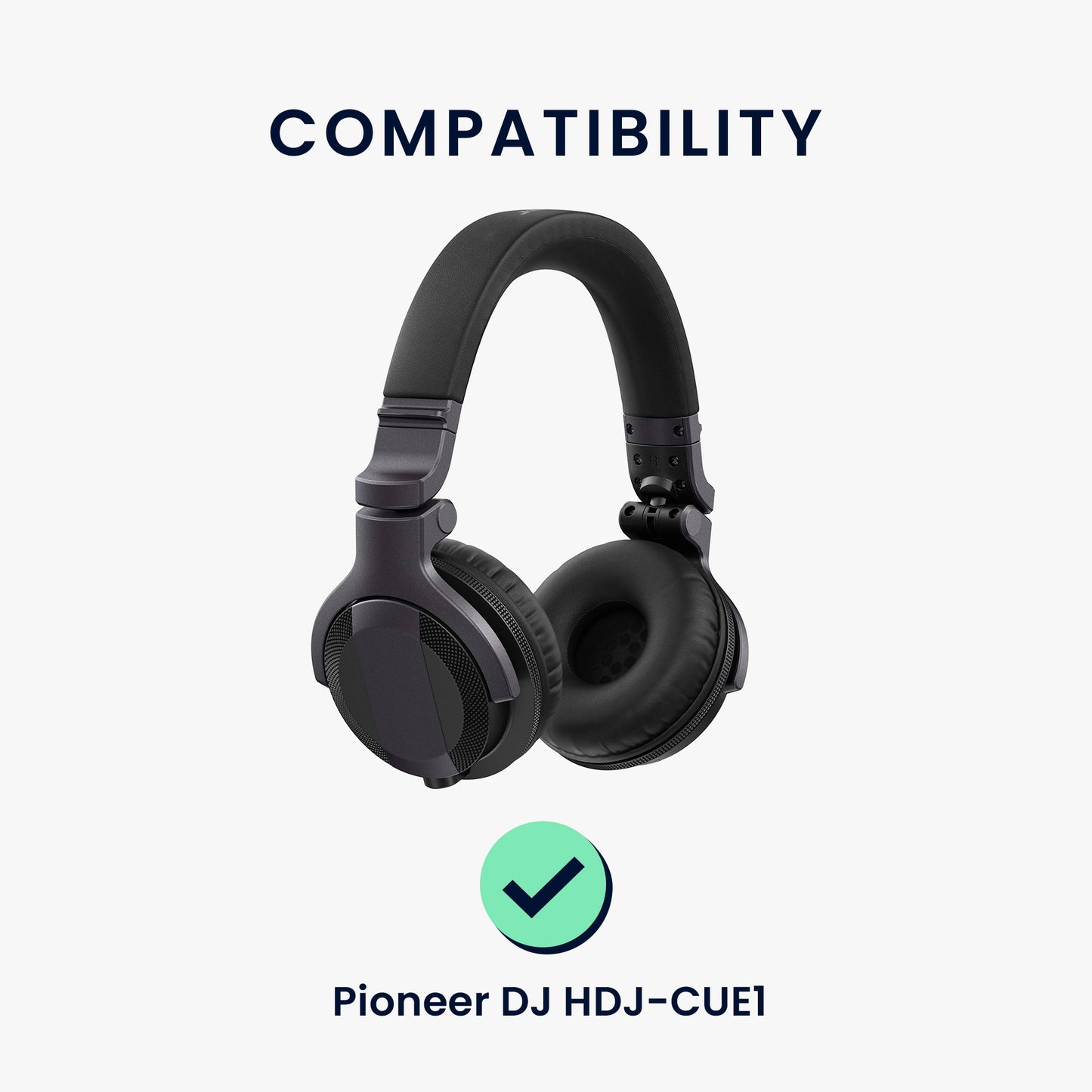 kwmobile Ear Pads for Pioneer DJ HDJ-CUE1 Earpads Replacement Headphone Spare Parts Headphone Replacement Cushions Over Ear Headphones