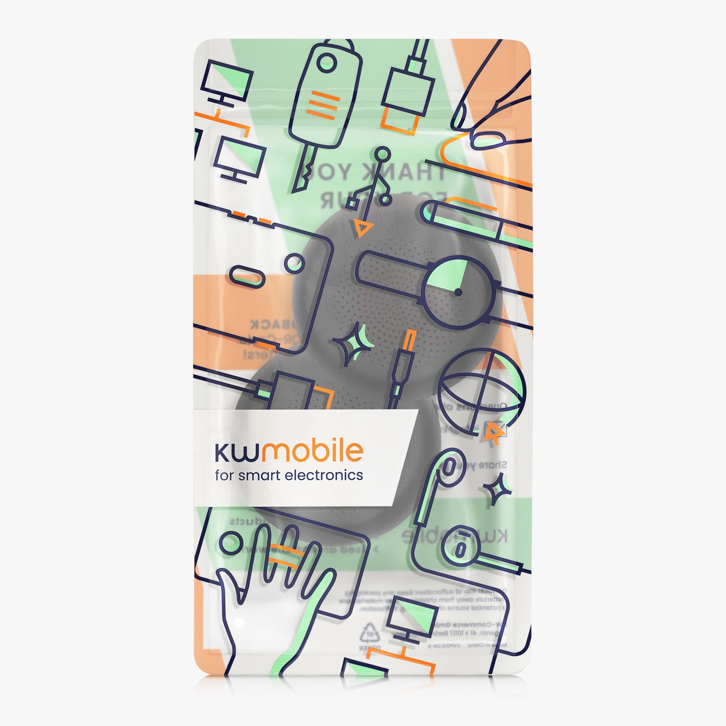 kwmobile Ear Pads for Yealink BH70 / WH64 Earpads Replacement Ear Cushions Headphone Spare Parts Headphone Replacement Pads Over Ear Headphones