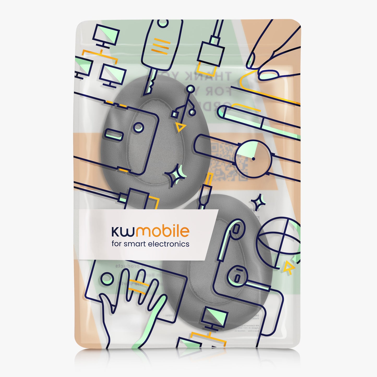 kwmobile Ear Pads for Jlab Jbuds Lux ANC Earpads Replacement Headphone Spare Parts with Cooling Effect