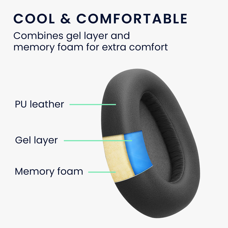 kwmobile Ear Pads for Jlab Jbuds Lux ANC Earpads Replacement Headphone Spare Parts with Cooling Effect