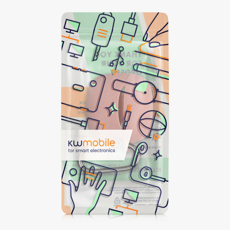 kwmobile Silicone Case for JBL Tune Flex 2 Case - Headphone Protective Cover with Carabiner