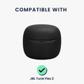 kwmobile Silicone Case for JBL Tune Flex 2 Case - Headphone Protective Cover with Carabiner