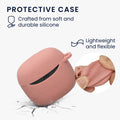 kwmobile Silicone Case for JBL Tune Flex 2 Case - Headphone Protective Cover with Carabiner