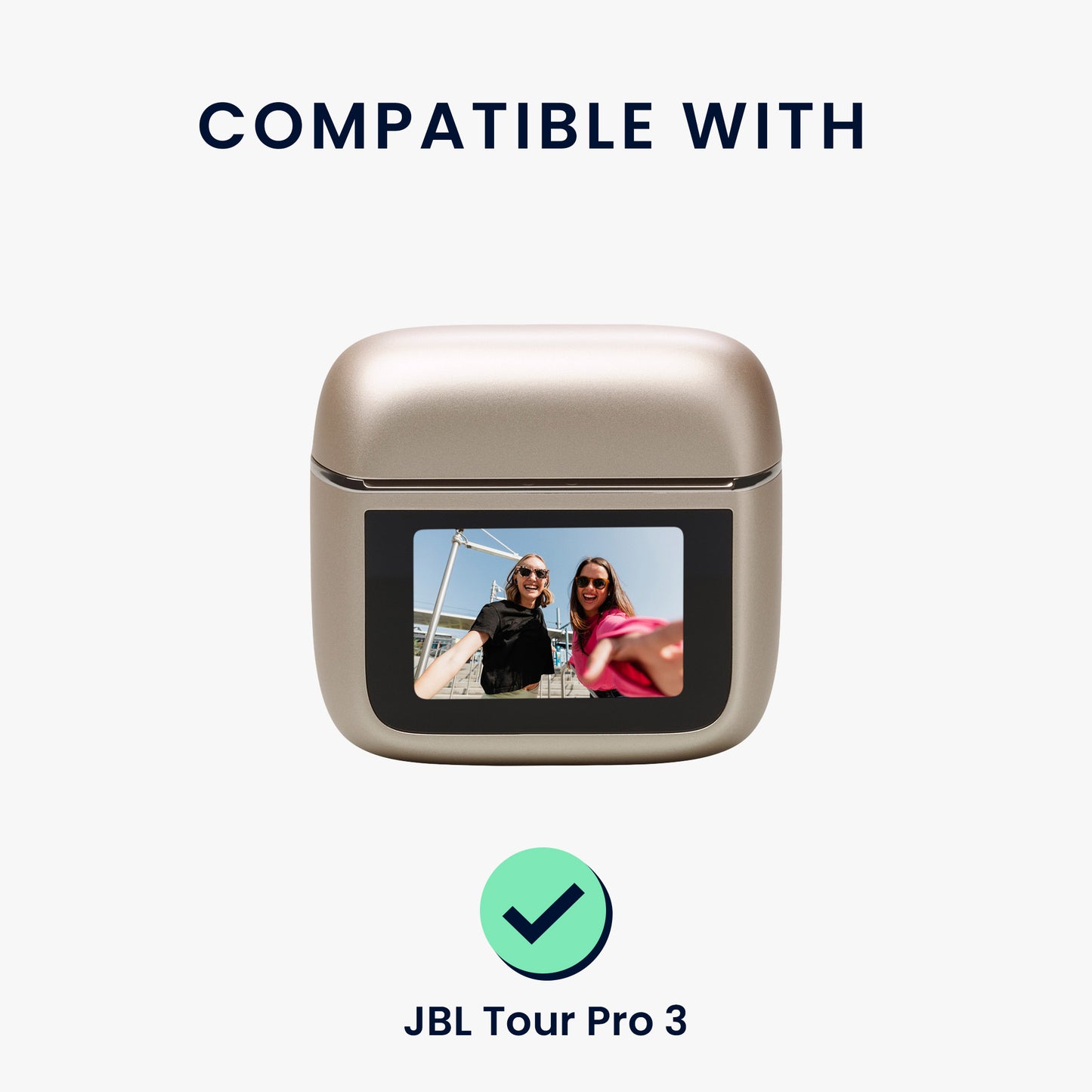 kwmobile Case for JBL Tour Pro 3 Case - Headphone Protective Cover with Carabiner