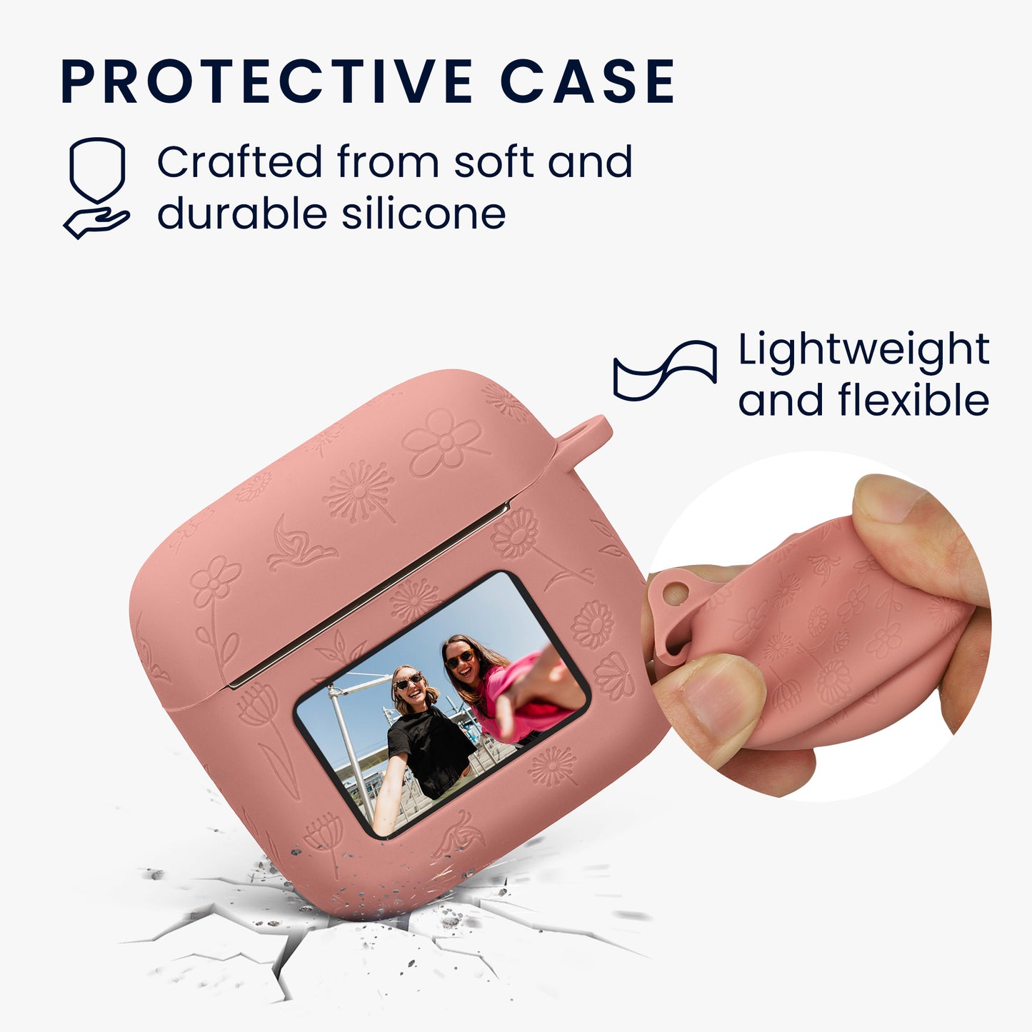 kwmobile Case for JBL Tour Pro 3 Case - Headphone Protective Cover with Carabiner