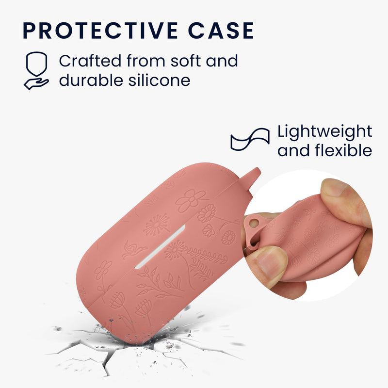 kwmobile Case for Bose QuietComfort Earbuds Case - Headphone Protective Cover with Carabiner
