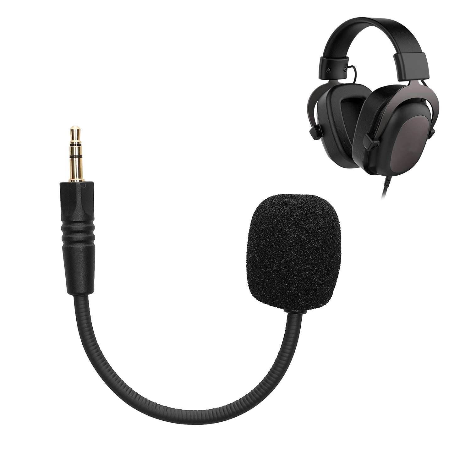 kwmobile Replacement Headphone Microphone compatible with Havit H2002D Headset - Gaming Headphones Microphone with 3.5mm Jack Plug