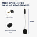 kwmobile Replacement Headphone Microphone compatible with Havit H2002D Headset - Gaming Headphones Microphone with 3.5mm Jack Plug