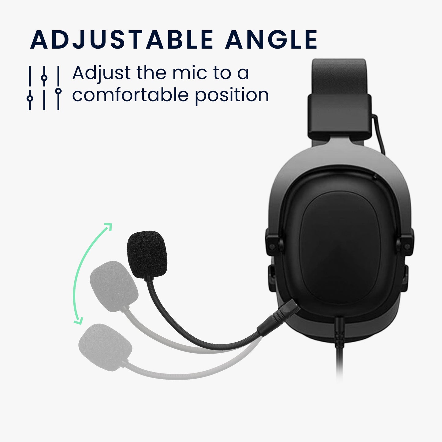 kwmobile Replacement Headphone Microphone compatible with Havit H2002D Headset - Gaming Headphones Microphone with 3.5mm Jack Plug