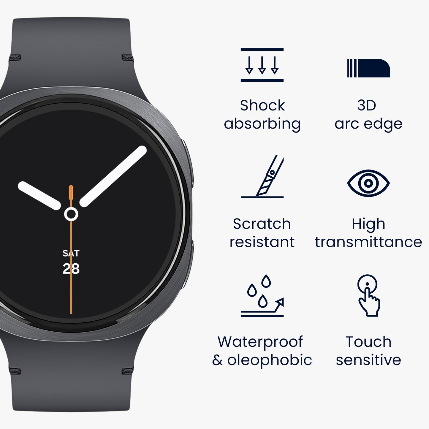 2x Screen Protector for Samsung Galaxy Watch 8 (44mm)