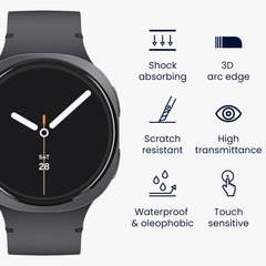 2x Displayschutzfolie für Samsung Galaxy Watch 8 (44mm) - Transparent - Displayschutz