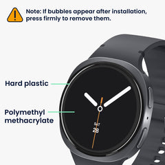 2x Displayschutzfolie für Samsung Galaxy Watch 8 (44mm) - Transparent - Displayschutz