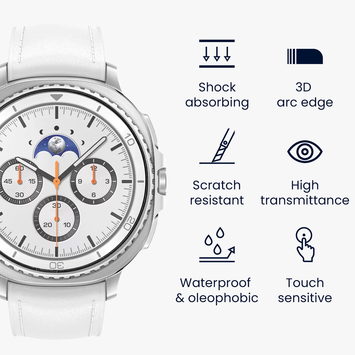 2x Screen Protector for Samsung Galaxy Watch 8 Classic (47mm)
