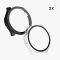kwmobile Glass Case for Amazfit Balance 2 A2429 Protective Case Full Body Fitness Tracker Case Set
