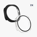 kwmobile Glass Case for Samsung Galaxy Watch 8 Protective Cover Full Body Fitness Tracker Case Set