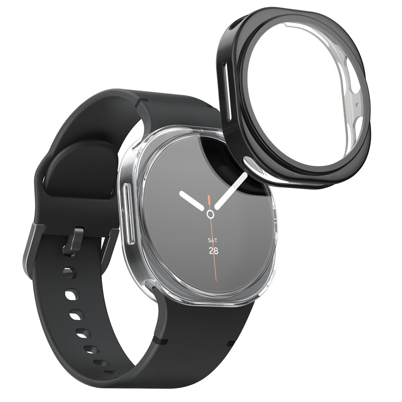 kwmobile Silicone Case for Samsung Galaxy Watch 8 Protective Cover Full Body Display Cover Set