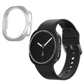 kwmobile 2x Case Compatible with Samsung Galaxy Watch 8 Protective Case Protective Frame Glitter Protection Accessory