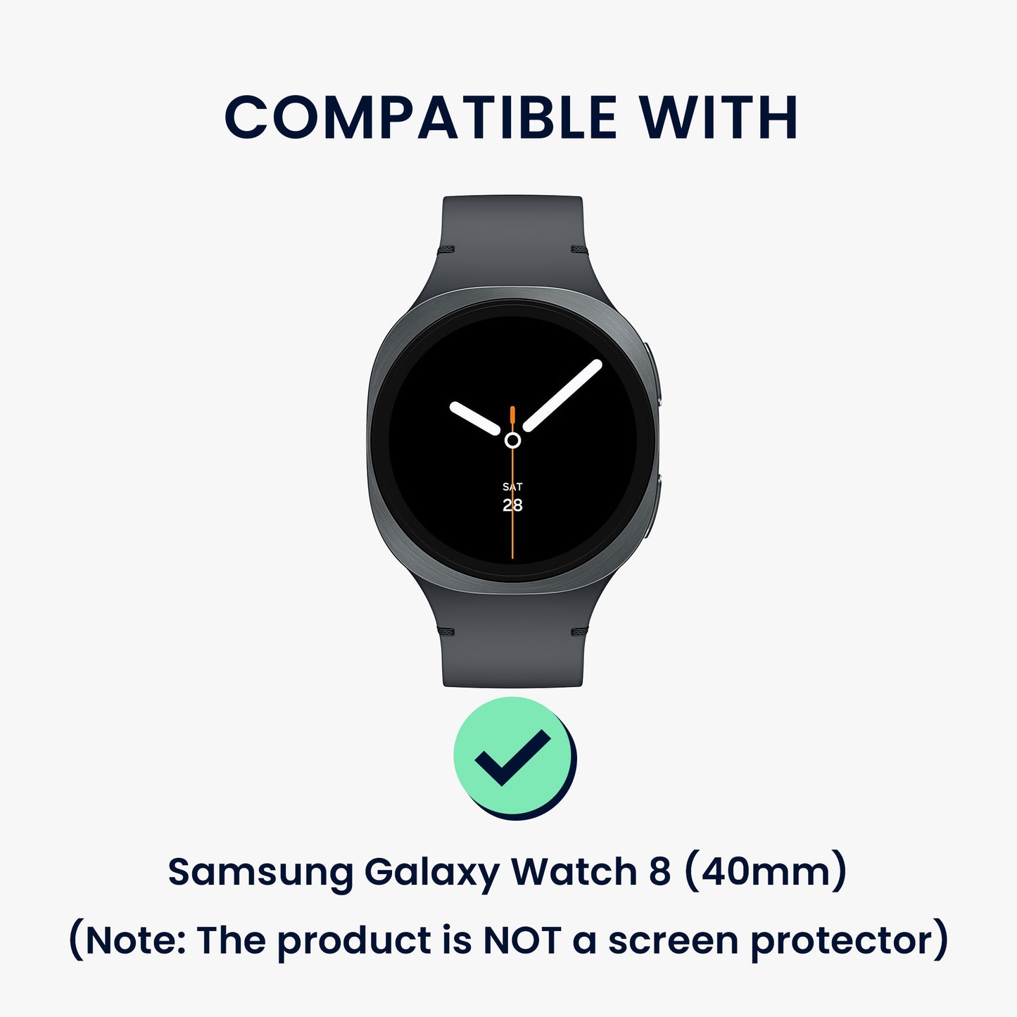 kwmobile 2x Case Compatible with Samsung Galaxy Watch 8 Protective Case Protective Frame Glitter Protection Accessory