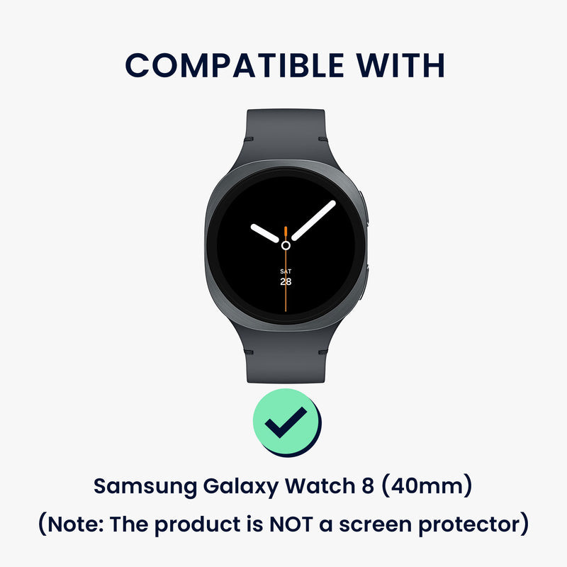kwmobile 2x Case Compatible with Samsung Galaxy Watch 8 Protective Case Protective Frame Glitter Protection Accessory