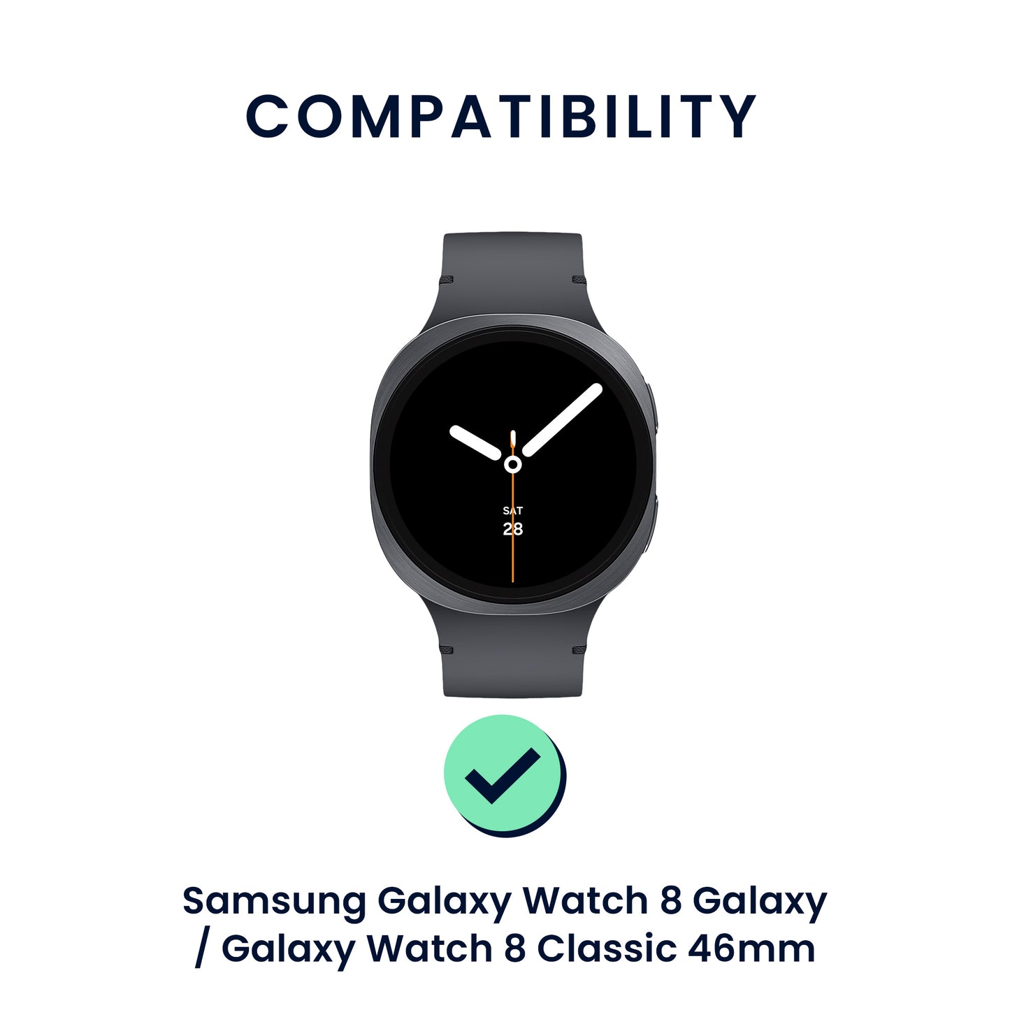 kwmobile Watch Strap for Samsung Galaxy Watch 8 / Galaxy Watch 8 Classic 46mm Strap Fitness Tracker Band Set Replacement Strap Smartwatch