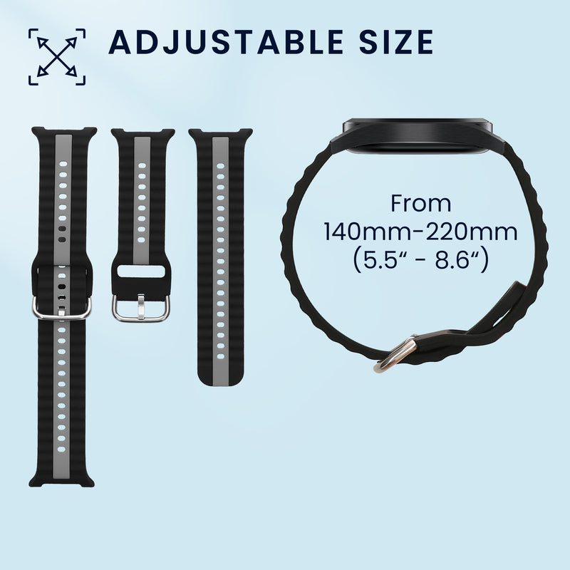 kwmobile Watch Strap for Samsung Galaxy Watch 8 / Galaxy Watch 8 Classic 46mm Strap Fitness Tracker Band Set Replacement Strap Smartwatch