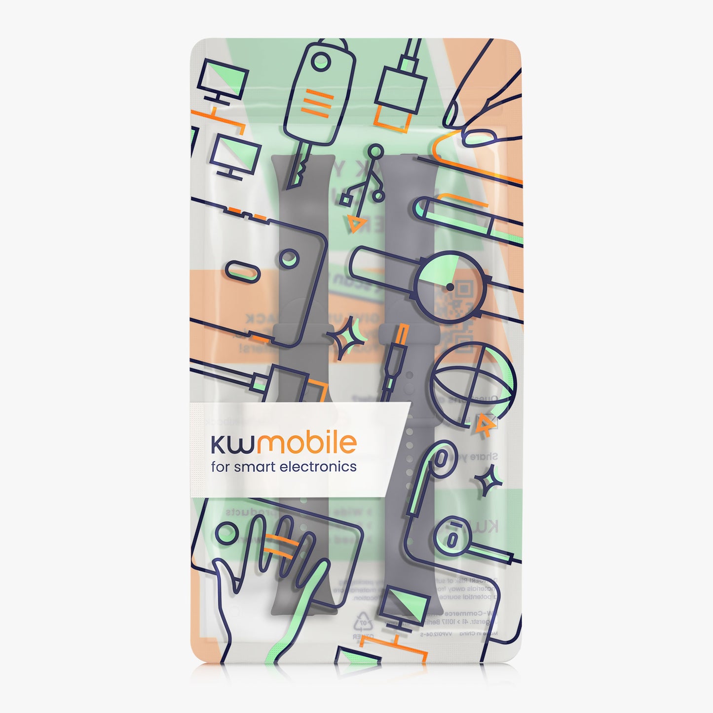 kwmobile Watch Strap for Xiaomi Smart Band 8 Pro / Smart Band 9 Pro Band Fitness Tracker Band Set Replacement Strap Smartwatch