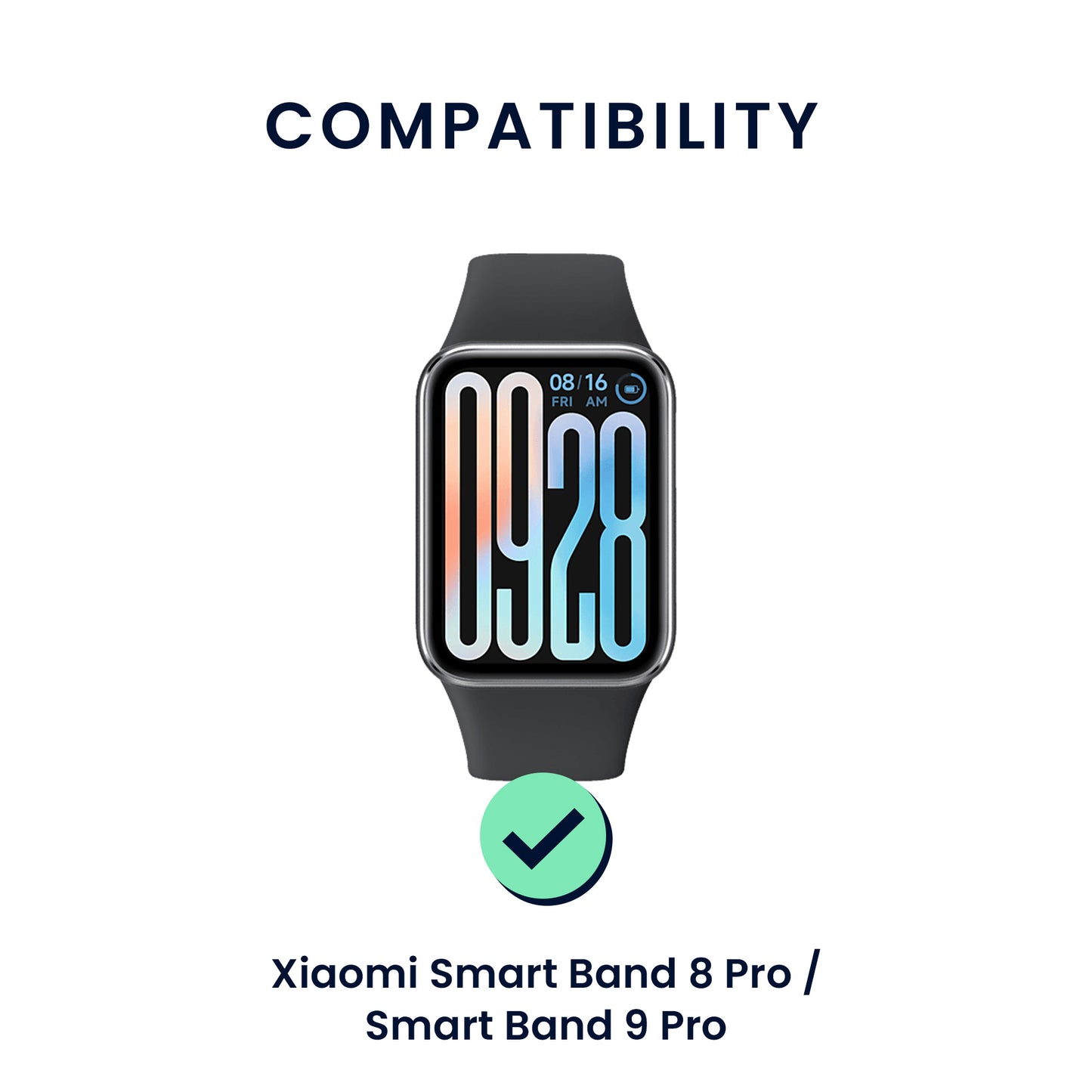 kwmobile Watch Strap for Xiaomi Smart Band 8 Pro / Smart Band 9 Pro Band Fitness Tracker Band Set Replacement Strap Smartwatch