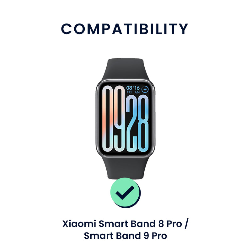 kwmobile Watch Strap for Xiaomi Smart Band 8 Pro / Smart Band 9 Pro Band Fitness Tracker Band Set Replacement Strap Smartwatch