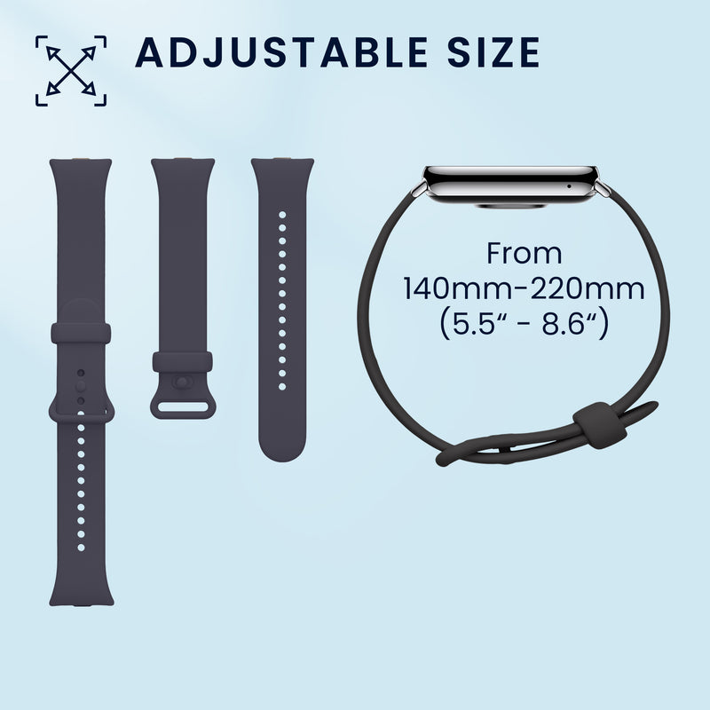 kwmobile Watch Strap for Xiaomi Smart Band 8 Pro / Smart Band 9 Pro Band Fitness Tracker Band Set Replacement Strap Smartwatch