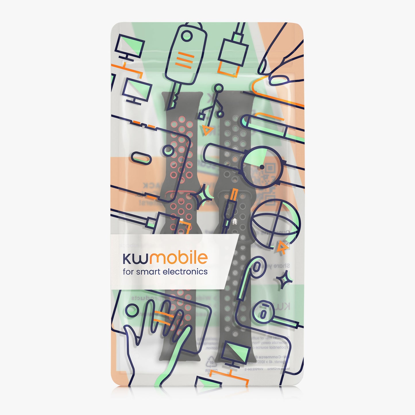 kwmobile Watch Strap for Xiaomi Smart Band 8 Pro / Band 9 Pro / Redmi Watch 5 / Redmi Watch 4 Strap Fitness Tracker Band Set Replacement Strap Smartwatch