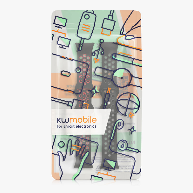 kwmobile Watch Strap for Xiaomi Smart Band 8 Pro / Band 9 Pro / Redmi Watch 5 / Redmi Watch 4 Strap Fitness Tracker Band Set Replacement Strap Smartwatch