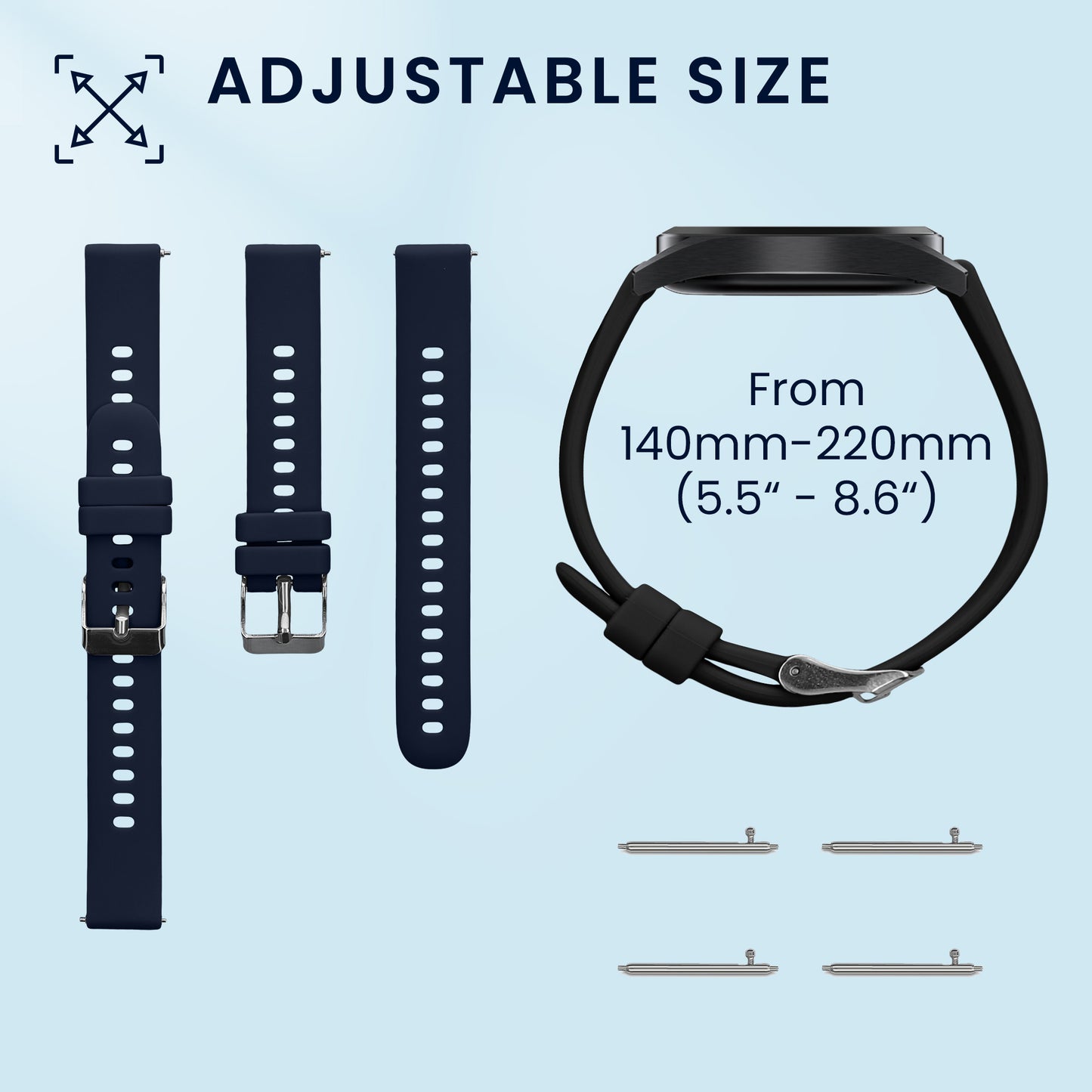 kwmobile Watch Strap for SHANG WING L2 Bracelet Fitness Tracker Band Set Replacement Strap Smartwatch