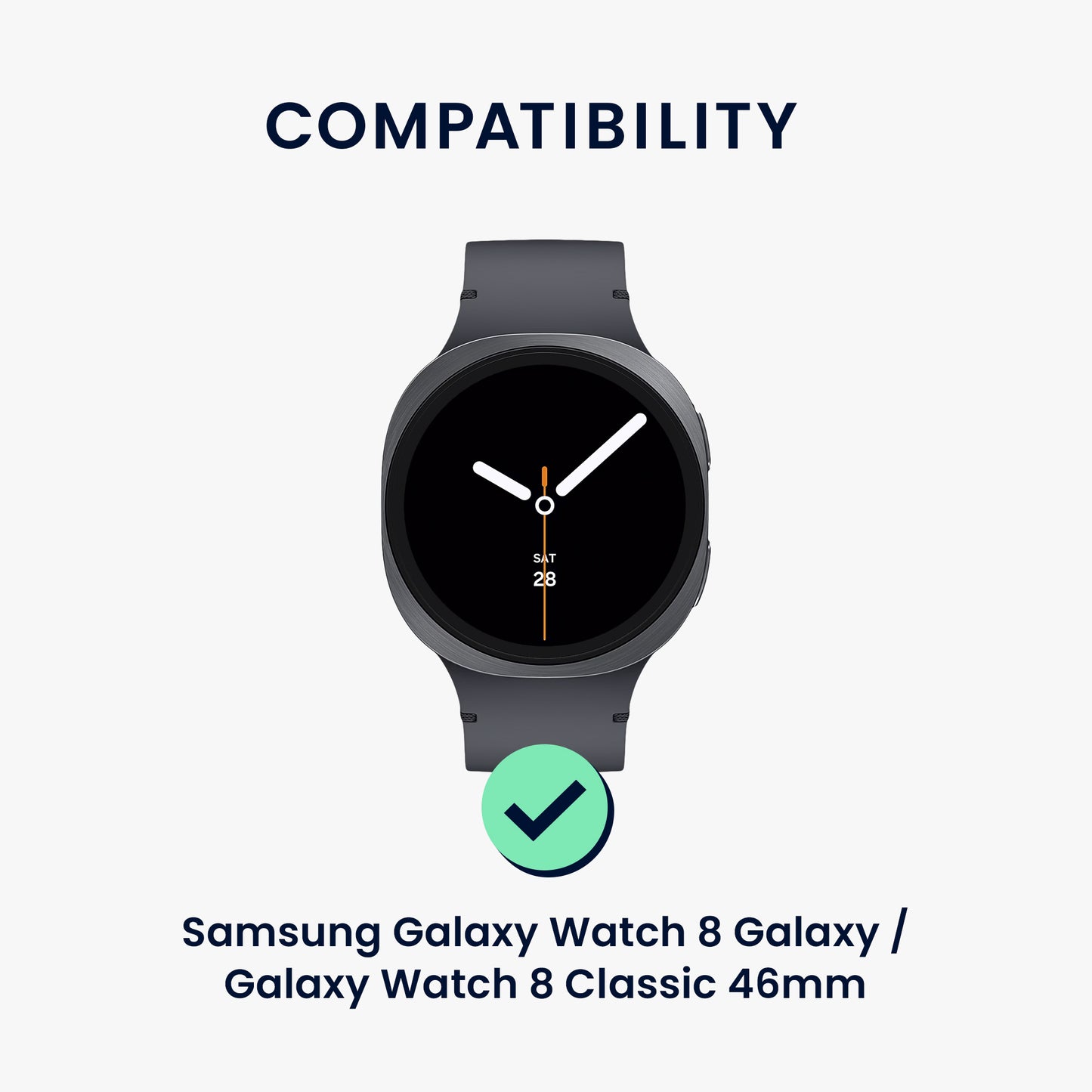 kwmobile Watch Strap compatible with Samsung Galaxy Watch 8 Galaxy / Galaxy Watch 8 Classic 46mm Replacement Strap - Smartwatch Replacement Strap - 14 - 22 cm Inner Dimensions