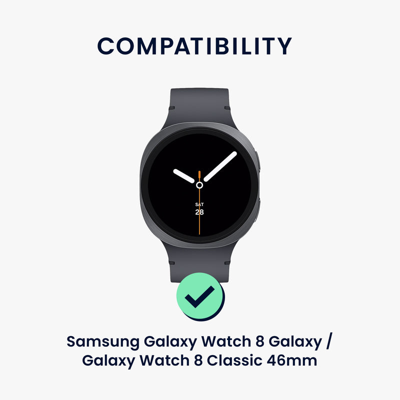 kwmobile Watch Strap compatible with Samsung Galaxy Watch 8 Galaxy / Galaxy Watch 8 Classic 46mm Replacement Strap - Smartwatch Replacement Strap - 14 - 22 cm Inner Dimensions
