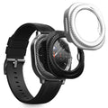 kwmobile 2x Cover kompatibel mit Samsung Galaxy Watch 8 Classic (46mm) Hülle - Fullbody Fitnesstracker Case Set aus Glas - Schwarz Silber Schwarz  [dsg02]