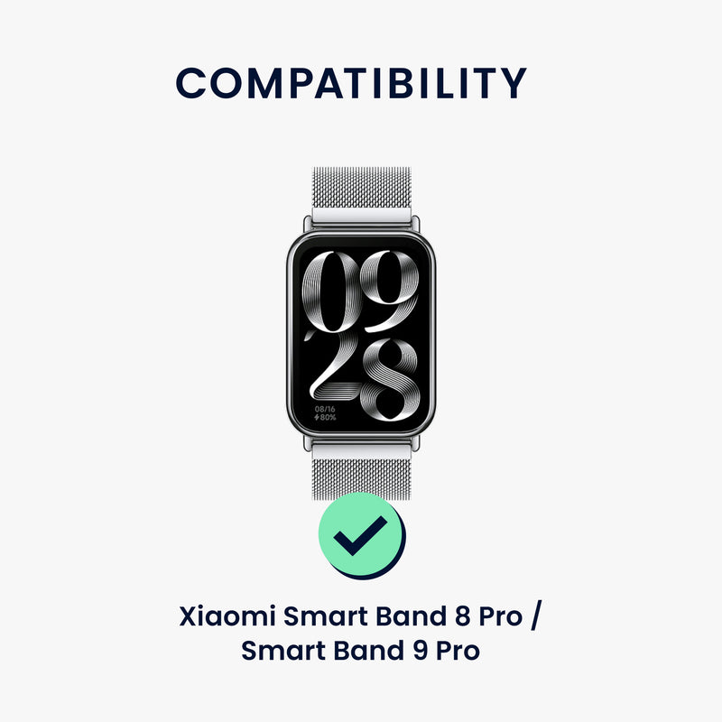 kwmobile Watch Strap compatible with Xiaomi Smart Band 8 Pro / Band 9 Pro / Redmi Watch 5 / Redmi Watch 4 Replacement Band - 14 - 22 cm Inner Dimensions