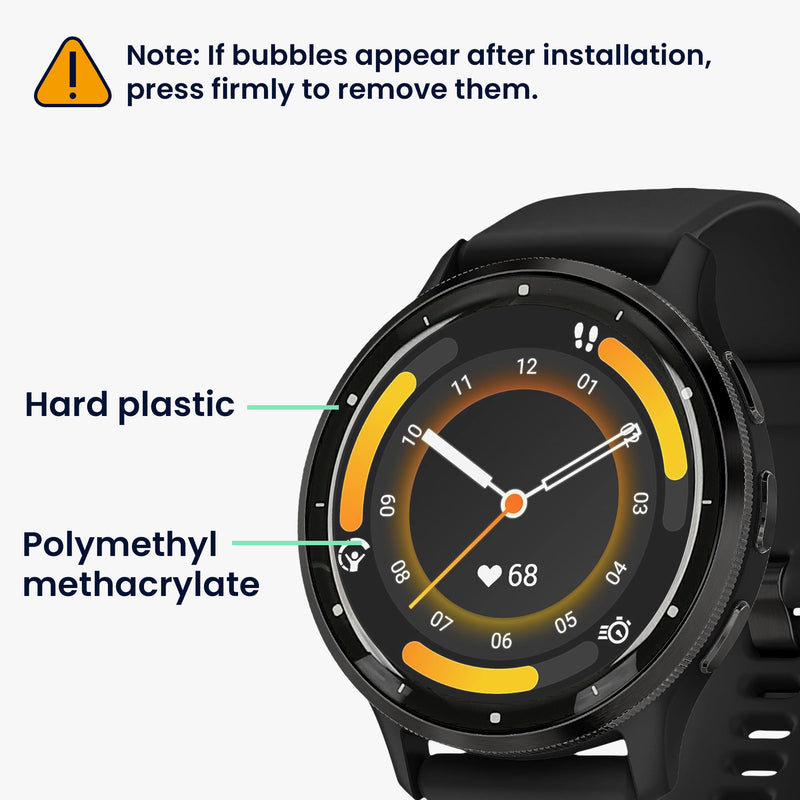 kwmobile Screen Protector compatible with Garmin Venu 3 Film Protective Film for Fitness Tracker robust Screen Protection
