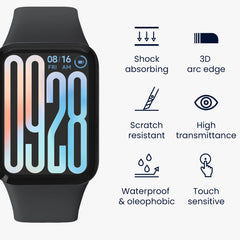 kwmobile Displayschutzfolie kompatibel mit Xiaomi Smart Band 9 Pro Folie Schutzfolie für Fitness Tracker robuster